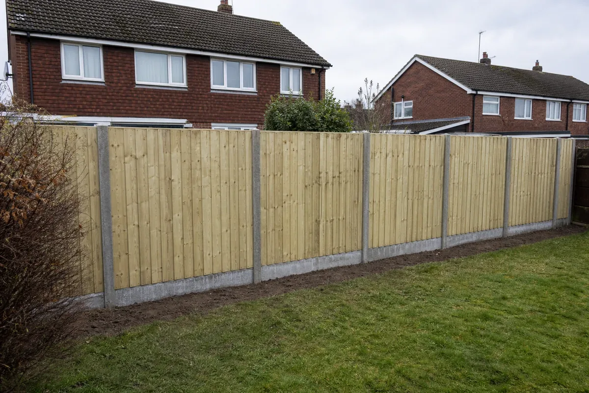Garden fencing at a Walsall residential property