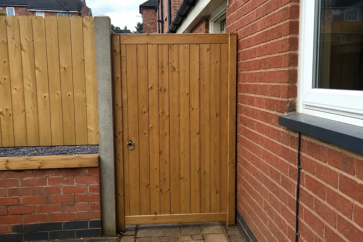 Wooden garden gate fitted in Walsall